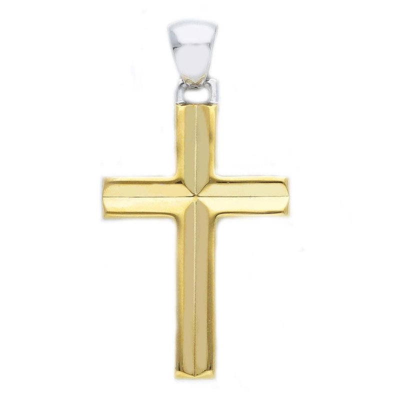 Songa Antonio - Croci Oro Giallo E Bianco - 18 Ct - Gioielli