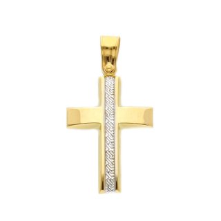 Songa Antonio - Croce Oro Giallo E Bianco - 18 Carati