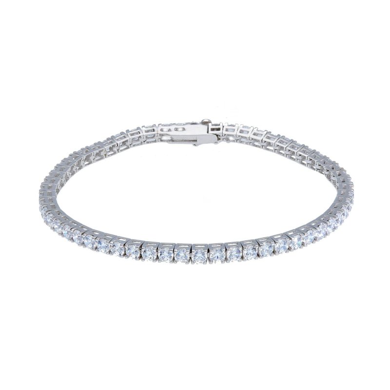 Songa Antonio - Bracciale Tennis - Oro Bianco - Zirconia Cubica