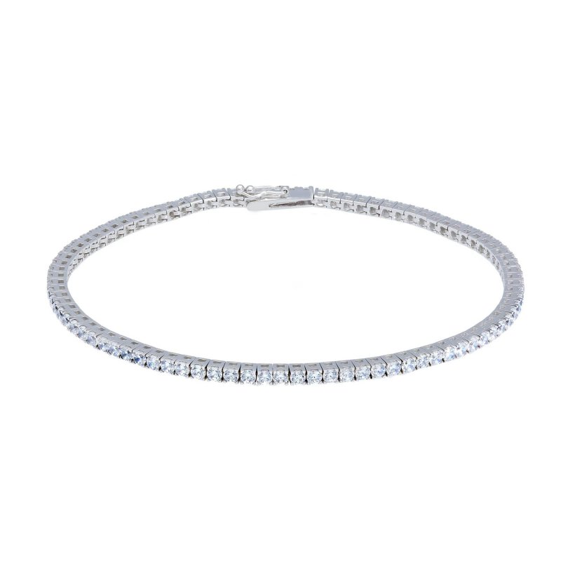 Songa Antonio - Bracciale Tennis - Oro Bianco - Zirconia Cubica