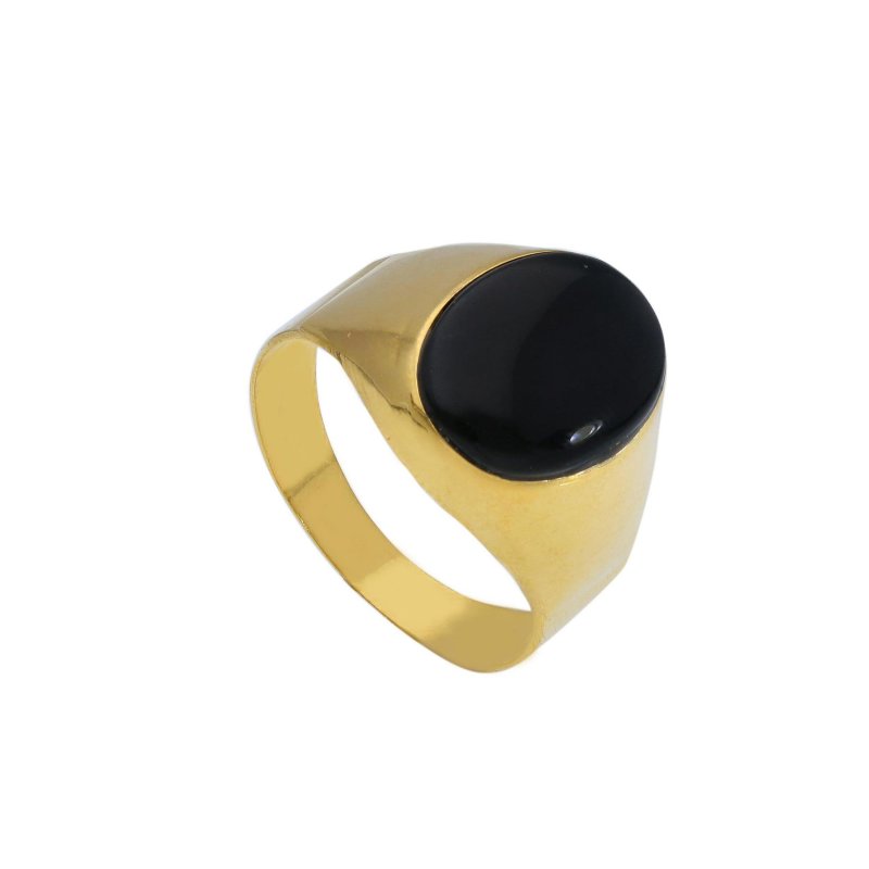 Songa Antonio - Anello Chevalier - Oro Giallo - Onice