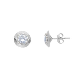 Songa Antonio - Orecchini Punto Luce - Oro Bianco - Zirconia Cubica