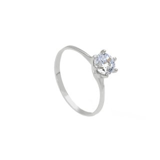 Songa Antonio - Anello Solitario - Oro Bianco - Zirconia Cubica