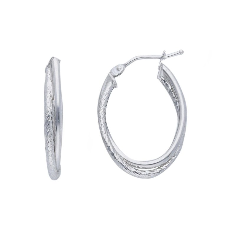 Songa Antonio - Orecchini Cerchio - Oro Bianco - 18 Ct