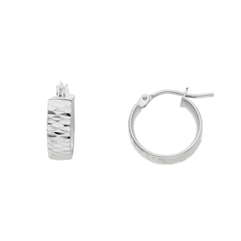 Songa Antonio - Orecchini Cerchio - Oro Bianco - 18 Ct