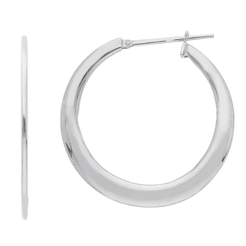 Songa Antonio - Orecchini Cerchio - Oro Bianco - 18 Ct