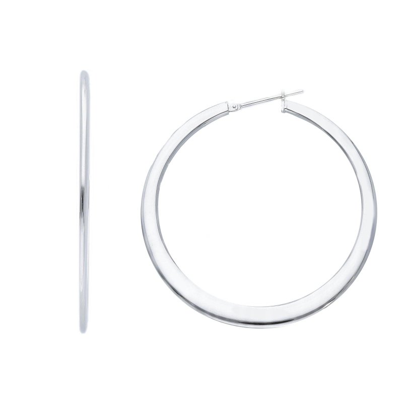 Songa Antonio - Orecchini Cerchio - Oro Bianco - 18 Ct