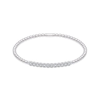 Songa Antonio - Bracciale Elastico - Oro Bianco - Diamanti G Si