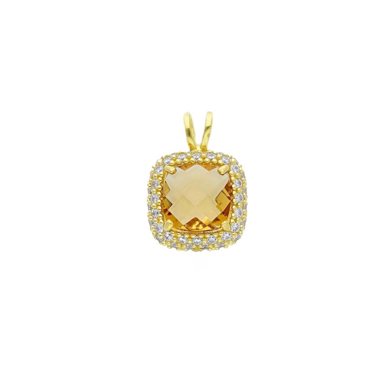 Songa Antonio - Ciondolo Oro Giallo - 18 Ct - Quarzo Citrino