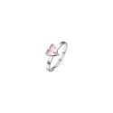 Luca Barra - Anello Donna Cuore - Acciaio - Cristallo Rosa