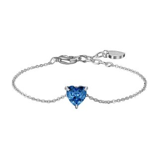 Luca Barra - Bracciale Donna - Acciaio - Cuore Cristallo Blu
