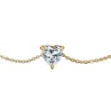 Luca Barra - Bracciale Donna - Acciaio Ip Gold - Cuore Cristallo Bianco