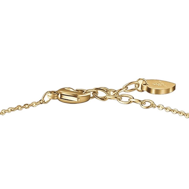 Luca Barra - Bracciale Donna - Acciaio Ip Gold - Cuore Cristallo Bianco