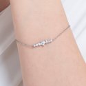 Luca Barra - Bracciale Donna - Acciaio - Cuore E Cristalli Bianchi