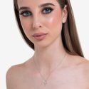 Luca Barra - Collana Donna Croce - Acciaio - Zirconi Bianchi