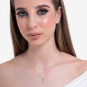 Luca Barra - Collana Donna Croce - Acciaio Ip Gold - Zirconi Bianchi