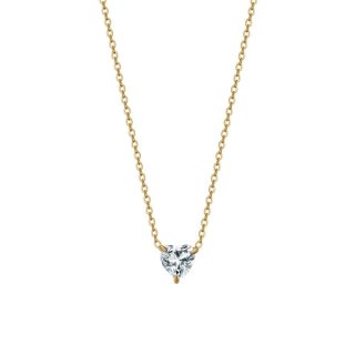 Luca Barra - Collana Donna Acciaio Ip Gold - Cuore Cristallo Bianco