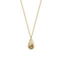 Luca Barra - Collana Donna Goccia - Acciaio Ip Gold - Cristalli Bianchi