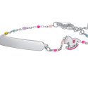 Luca Barra - Bracciale Cavallo A Dondolo - Acciaio - Smalto Rosa