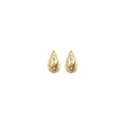 Luca Barra - Orecchini Goccia Donna - Acciaio Ip Gold - Cristalli Bianchi
