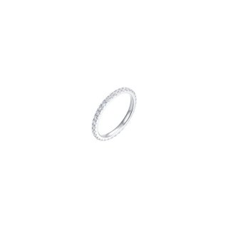Luca Barra - Anello Donna Acciaio - Cristalli Bianchi - Elegante