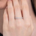 Luca Barra - Anello Donna Acciaio - Cristalli Bianchi - Elegante