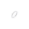 Luca Barra - Anello Donna Acciaio - Cristalli Bianchi - Elegante