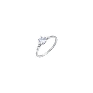 Luca Barra - Anello Donna Acciaio - Cristallo Bianco - Design Elegante