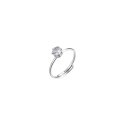 Luca Barra - Anello Donna Acciaio - Zircone Bianco - Regolabile