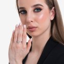 Luca Barra - Anello Donna Acciaio - Zircone Bianco - Regolabile