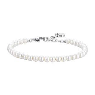 Luca Barra - Bracciale Donna - Acciaio - Perle Bianche