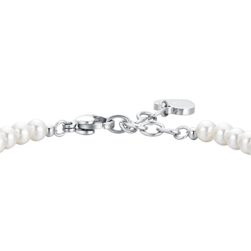 Luca Barra - Bracciale Donna - Acciaio - Perle Bianche