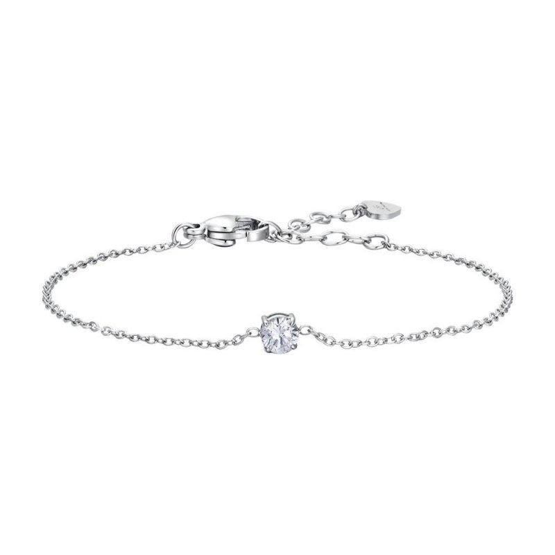 Luca Barra - Bracciale Donna Acciaio - Cristallo Bianco - 16+3Cm