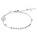 Luca Barra - Bracciale Rosario Donna - Acciaio - Sfere 3Mm