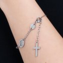 Luca Barra - Bracciale Rosario Donna - Acciaio - Sfere 3Mm