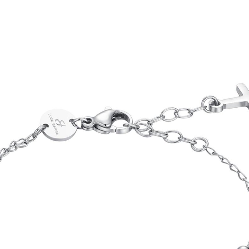 Luca Barra - Bracciale Rosario Donna - Acciaio - Sfere 3Mm