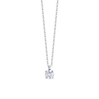 Luca Barra - Collana Donna Acciaio - Cristallo Bianco Elegante
