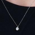 Luca Barra - Collana Donna Acciaio - Cristallo Bianco Elegante