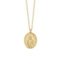 Luca Barra - Collana Donna Medaglietta Madonnina - Acciaio Ip Gold