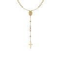 Luca Barra - Collana Rosario Donna - Acciaio Ip Gold - Sfere 3Mm