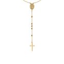 Luca Barra - Collana Rosario Donna - Acciaio Ip Gold - Sfere 3Mm
