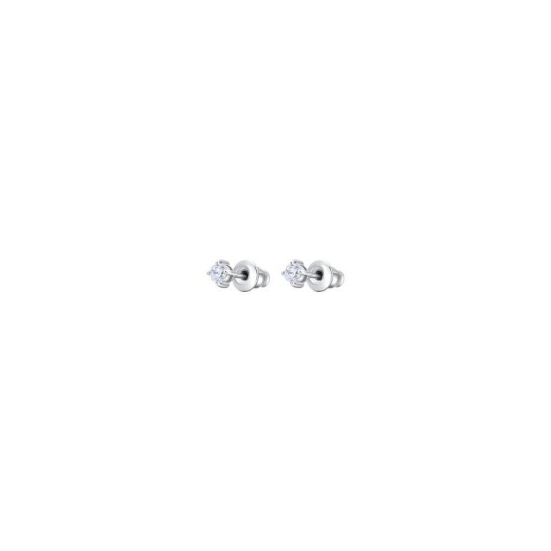 Luca Barra - Orecchini Donna Acciaio - Cristallo Bianco 3Mm