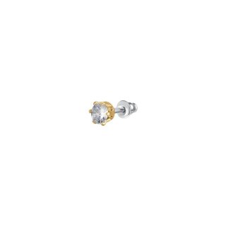 Luca Barra - Mono Orecchino Donna - Acciaio Ip Gold - Zircone Bianco
