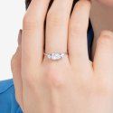 Luca Barra - Anello Donna Acciaio - Zirconi Bianchi - Regolabile