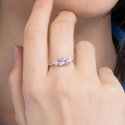 Luca Barra - Anello Donna Acciaio - Zirconi Rosa E Bianchi