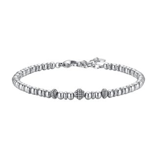 Luca Barra - Bracciale Uomo Acciaio - Effetto Vintage - 19+3Cm
