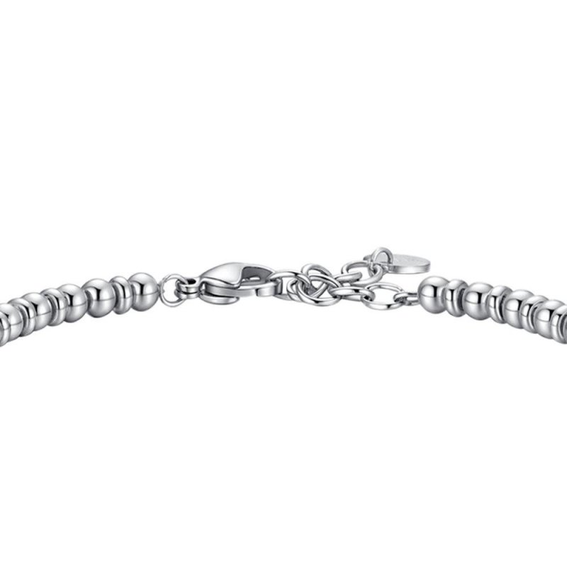 Luca Barra - Bracciale Uomo Acciaio - Effetto Vintage - 19+3Cm