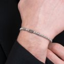 Luca Barra - Bracciale Uomo Acciaio - Effetto Vintage - Design Moderno
