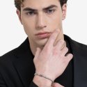 Luca Barra - Bracciale Uomo Acciaio - Effetto Vintage - Design Moderno