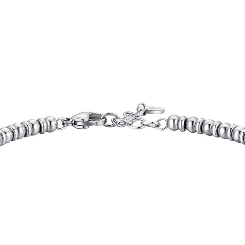 Luca Barra - Bracciale Uomo Acciaio - Effetto Vintage - Design Moderno